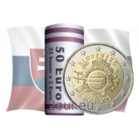 Slovacchia 2 euro UNC rotolo 2012 – 10 anni dell’Euro