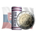 Slovacchia 2 euro UNC rotolo 2014 -10 anni di adesione della Slovacchia all'UE