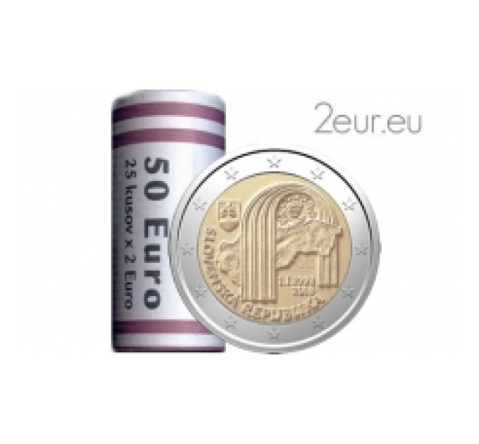 Slovacchia 2 euro UNC rotolo 2018 - 25° anniversario della Repubblica slovacca