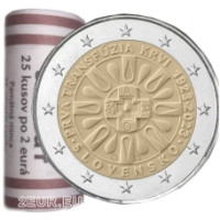 Slovacchia 2 euro UNC rotolo 2023 - 100° anniversario della prima trasfusione di sangue in Slovacchia