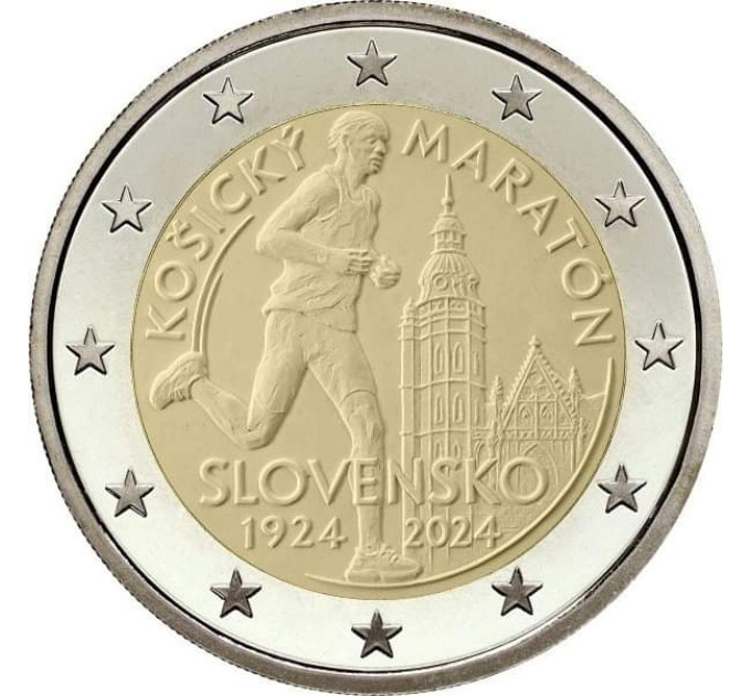 Slovacchia 2 euro UNC 2024 - Maratona Internazionale a Kosice
