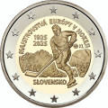 Slovacchia 2 euro UNC rotolo 2025 - 100 anni del primo Campionato Europeo di hockey su ghiaccio