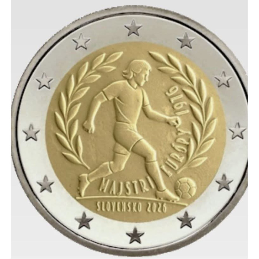 Slovacchia 2 euro UNC 2026 - Campionato europeo di calcio UEFA 1976