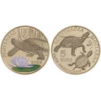 Slovacchia 5 euro UNC 2026 - tartaruga palustre europea