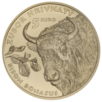 Slovacchia 5 euro UNC 2024 - Fauna e Flora in Slovacchia - Il bisonte europeo