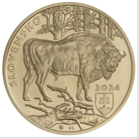 Slovacchia 5 euro UNC 2024 - Fauna e Flora in Slovacchia - Il bisonte europeo