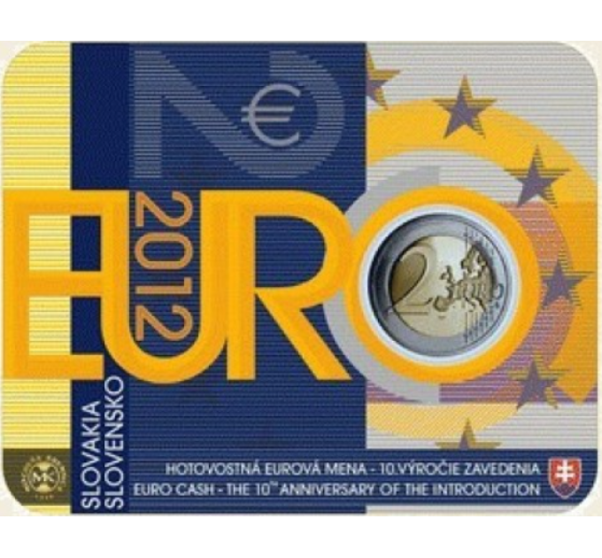 Slovacchia 2 euro fdc 2012 - 10 anni di contante in euro
