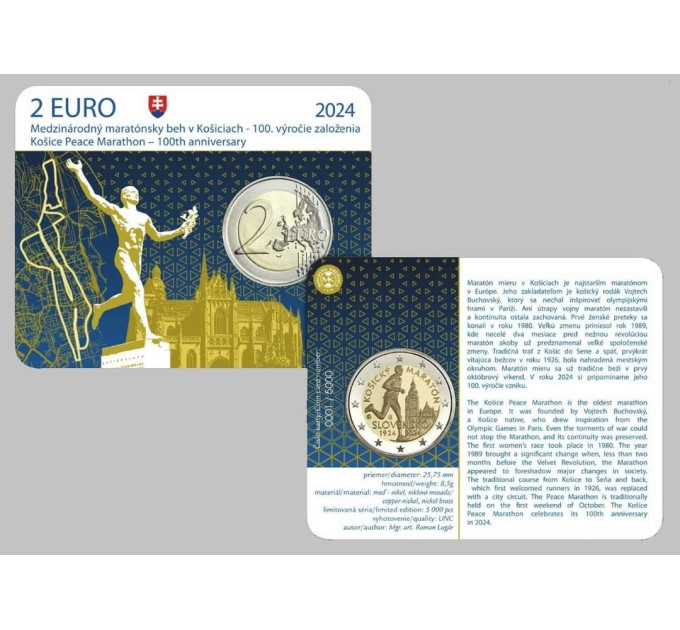 Slovacchia 2 euro BU 2024 - Maratona Internazionale a Kosice