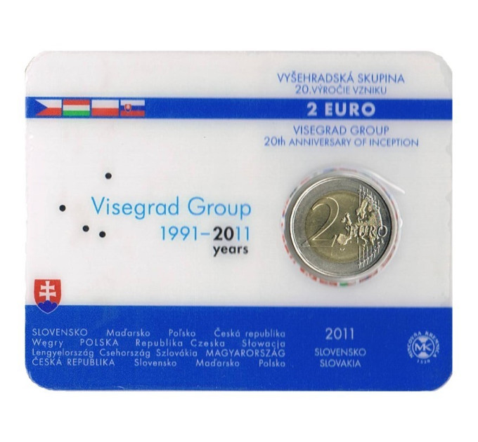 Slovacchia 2 euro fdc 2011 - 20 anni del Gruppo Visegrad