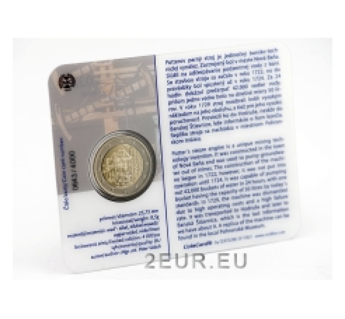Slovacchia 2 euro BU 2022 - 300° anniversario della costruzione della prima macchina a vapore atmosferica dell'Europa continentale per il prosciugamento delle miniere 