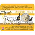 Slovacchia 2 euro BU 2023 - 200° anniversario dell'apertura della posta a cavalli sulla linea Vienna-Bratislava