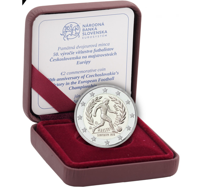 Slovacchia 2 Euro proof 2026 - Campionato europeo di calcio UEFA 1976