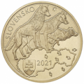 Slovacchia 5 euro UNC 2021 - Fauna e Flora in Slovacchia - Lupo predatore