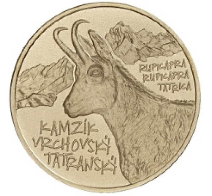 Slovacchia 5 euro UNC 2022 - Fauna e Flora in Slovacchia - Camoscio degli altipiani dei Tatra