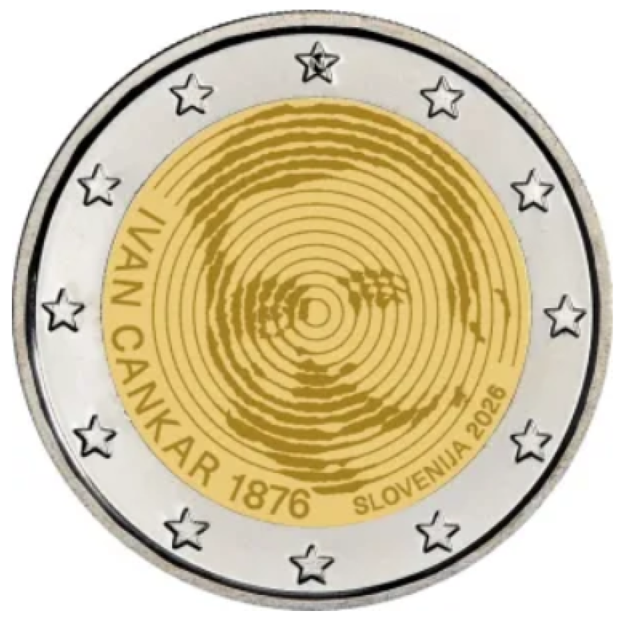 Slovenia 2 euro Rotolo 2026 - 150° anniversario della nascita di Ivan Cankar