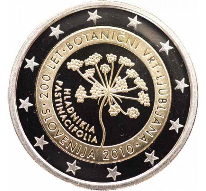 Slovenia 2 euro proof 2010 - 200 anni del Giardino Botanico di Lubiana