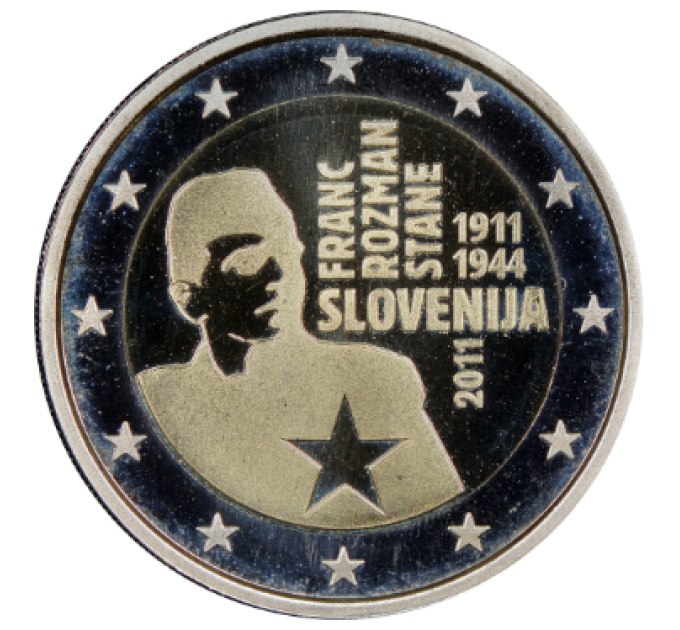 Slovenia 2 euro proof 2011 - 100° anniversario della nascita di Franc Rozman