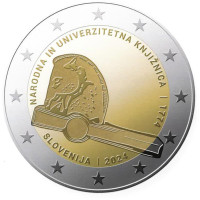 Slovenia 2 euro proof 2024 - 250° anniversario della Biblioteca Nazionale e Universitaria