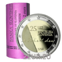 Slovenia 2 euro Rotolo 2016 - 25° anniversario dell'Indipendenza