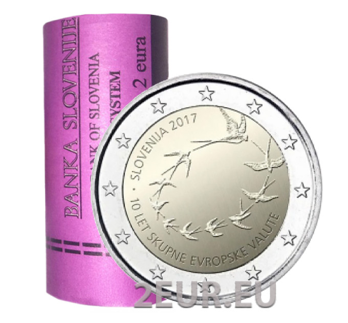 Slovenia 2 euro Rotolo 2017 - 10° anniversario dell'euro