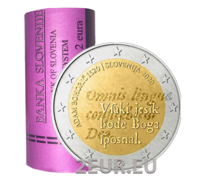 Slovenia 2 euro Rotolo 2020 - 500° anniversario della nascita di Adam Bohorich