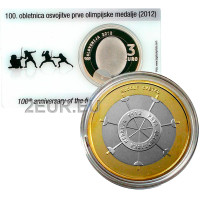 Slovenia 3 euro proof 2012 - 100° anniversario della prima medaglia olimpica  