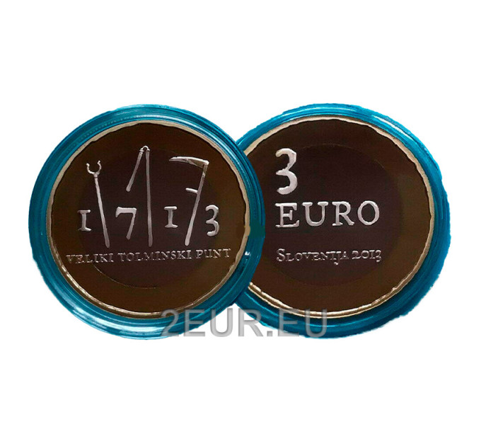 Slovenia 3 euro proof 2013 - 300° Anniversario della Rivolta Contadina di Tolmin  