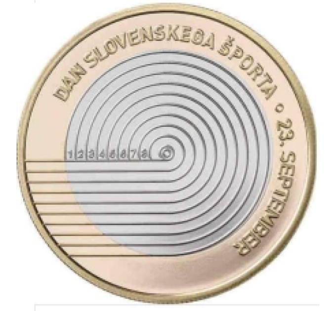 Slovenia 3 euro UNC 2023 - Festa nazionale Giornata sportiva slovena