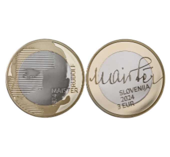 Slovenia 3 euro UNC 2024 - 150° anniversario della nascita di Rudolf Meister