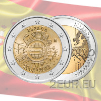 Spagna 2 euro UNC 2012 - 10 anni di Euro Cash