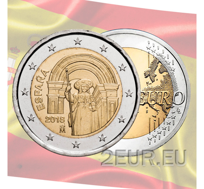 Spagna 2 euro UNC 2018 - Centro Storico di Santiago de Compostela
