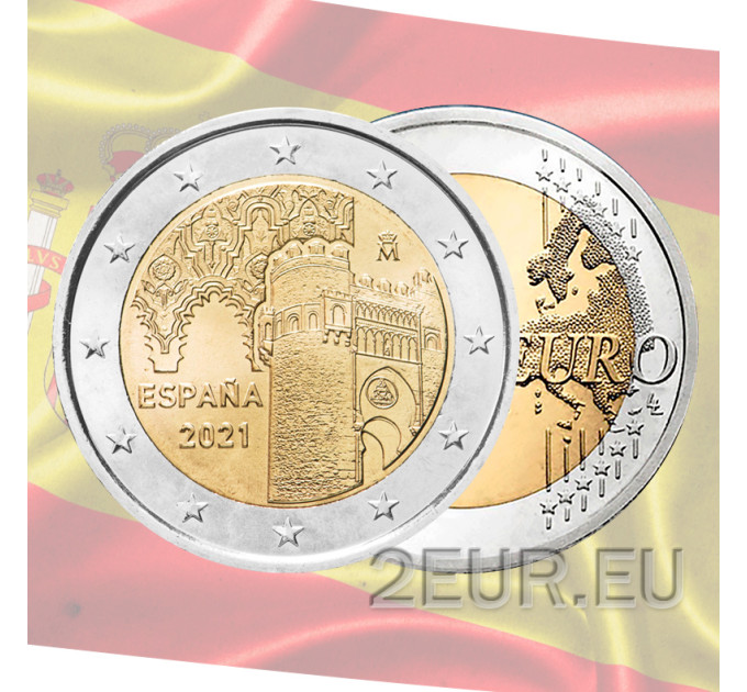 Spagna 2 euro UNC 2021 - Città Storica di Toledo