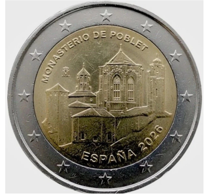 Spagna 2 euro UNC 2026 - Monastero di Poblet