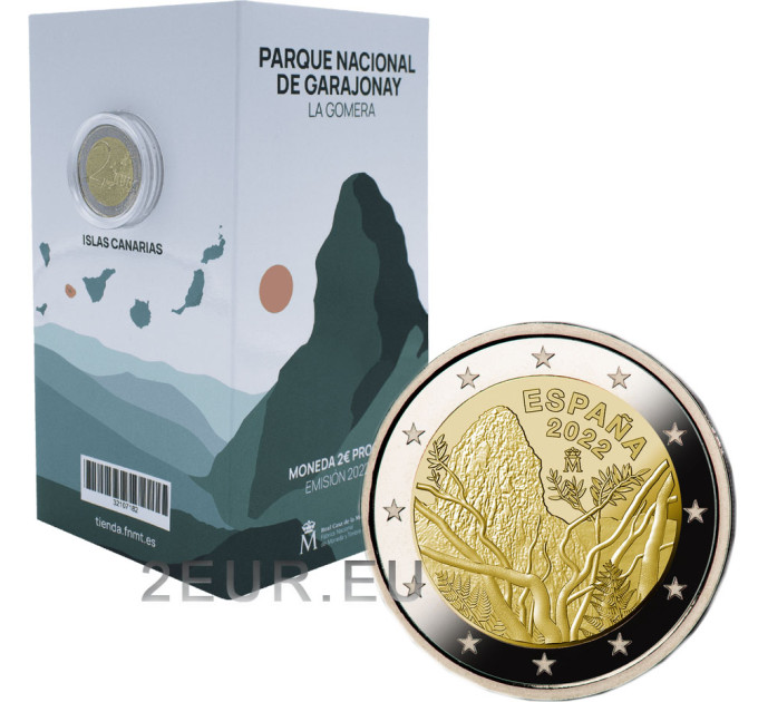Spagna 2 euro proof 2022 - Parco Nazionale di Garajonay  