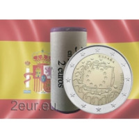 Spagna 2 euro rotolo 2015 - 30° anniversario della bandiera dell'UE