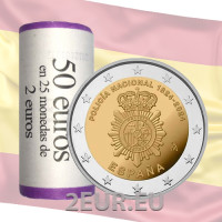 Spagna 2 euro rotolo 2024 - Corpo Nazionale di Polizia