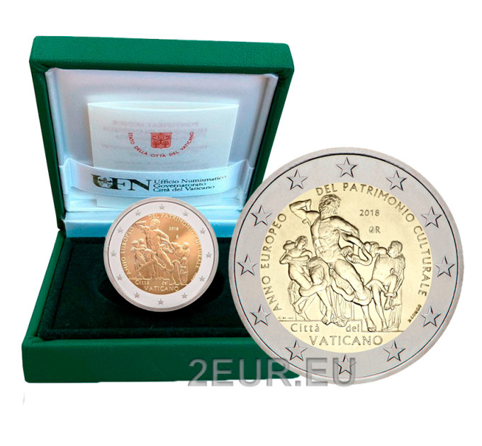 Vaticano 2 euro proof 2018 - Anno Europeo dei Beni Culturali  