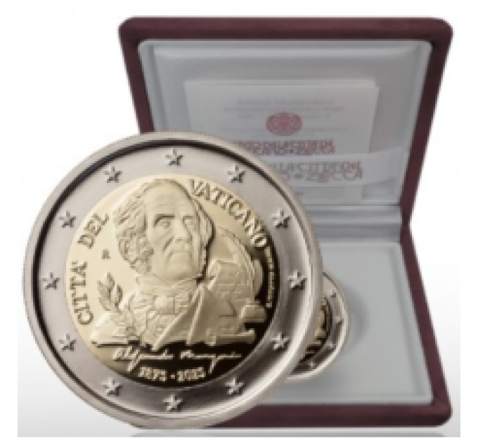 Vaticano 2 euro proof 2023 - 150° anniversario della morte di Alessandro Manzoni