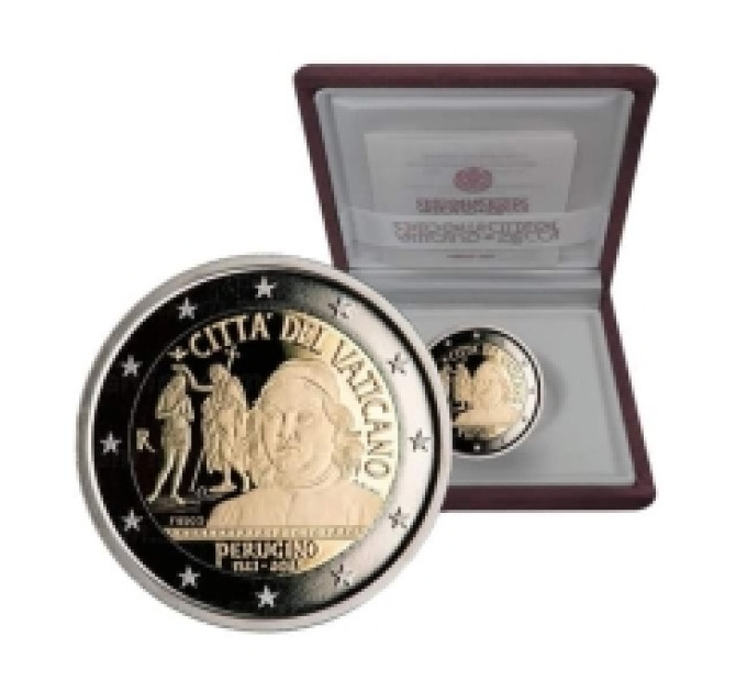Vaticano 2 euro proof 2023 - 500° anniversario della morte di Pietro Perugino