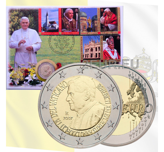 Vaticano 2 euro BU 2007 - 80° Anniversario della Nascita di Papa Benedetto XVI Numiscover