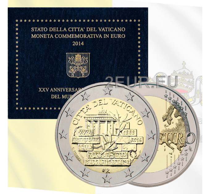 Vaticano 2 euro BU 2014 - 25 anni dalla caduta del muro di Berlino