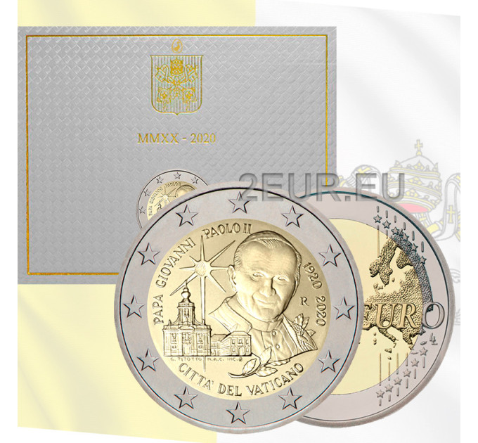 Vaticano 2 euro BU 2020 - 100° Anniversario della Nascita di Papa Giovanni Paolo II