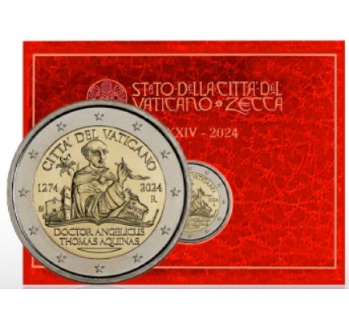 Vaticano 2 euro BU 2024 - 750° anniversario della morte di San Tommaso d'Aquino