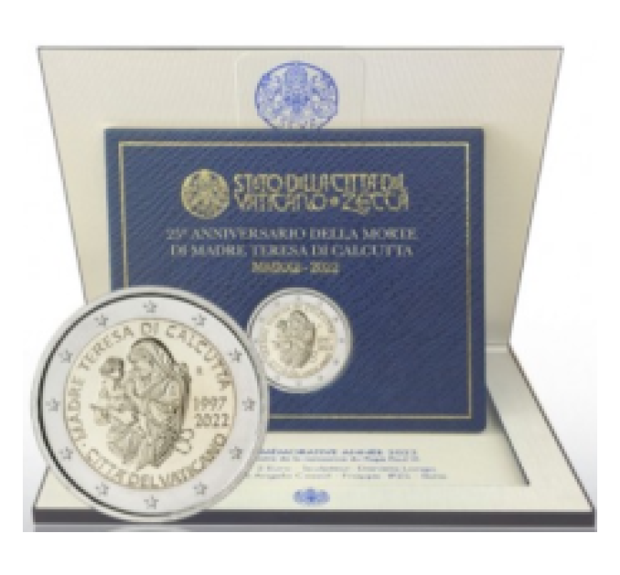 Vaticano 2 euro BU 2022 - 25° Anniversario della morte di Madre Teresa di Calcutta
