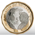Vaticano 5 euro proof 2024 - 650 anni dalla morte di Francesco Petrarca