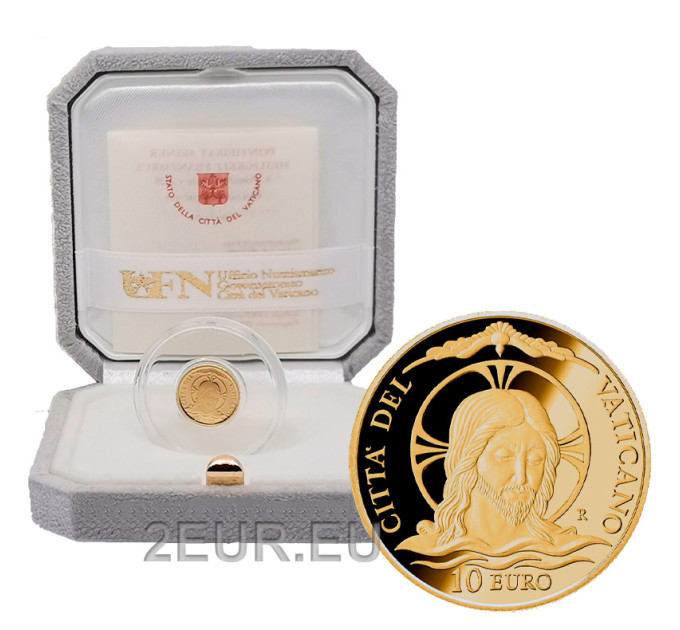 Vaticano 10 euro oro proof 2020 - Battesimo  
