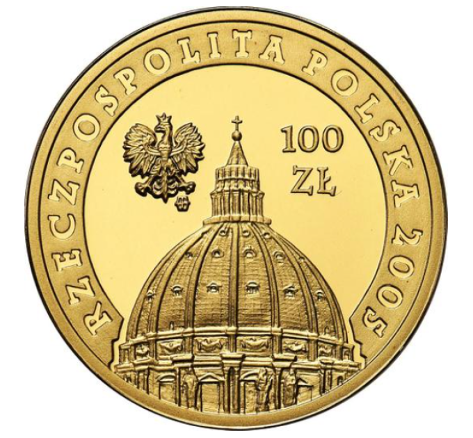 Polonia 100 zloty oro proof 2005 - Papa Giovanni Paolo II