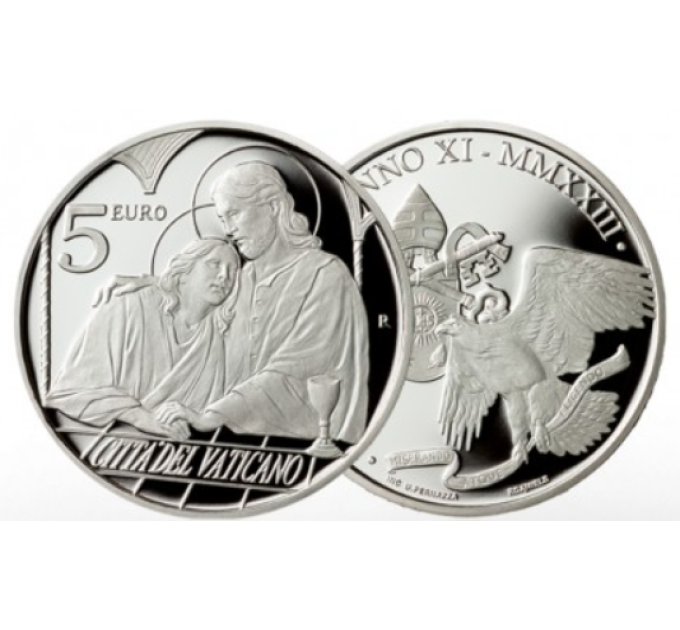 Vaticano 5 euro argento proof 2023 - I DODICI APOSTOLI: S. GIOVANNI