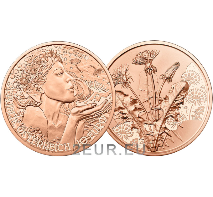 Austria 10 Euro 2022 - Tarassaco