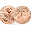  Austria 10 euro moneta 2021 - la rosa